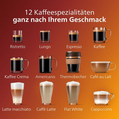 Serie 5400 Kaffeevollautomat (EP5447/90)– LatteGo Milchsystem, 12 Kaffeespezialitäten, Intuitives Display, 4 Benutzerprofile, Chrom