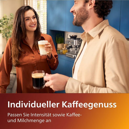 Serie 5400 Kaffeevollautomat (EP5447/90)– LatteGo Milchsystem, 12 Kaffeespezialitäten, Intuitives Display, 4 Benutzerprofile, Chrom
